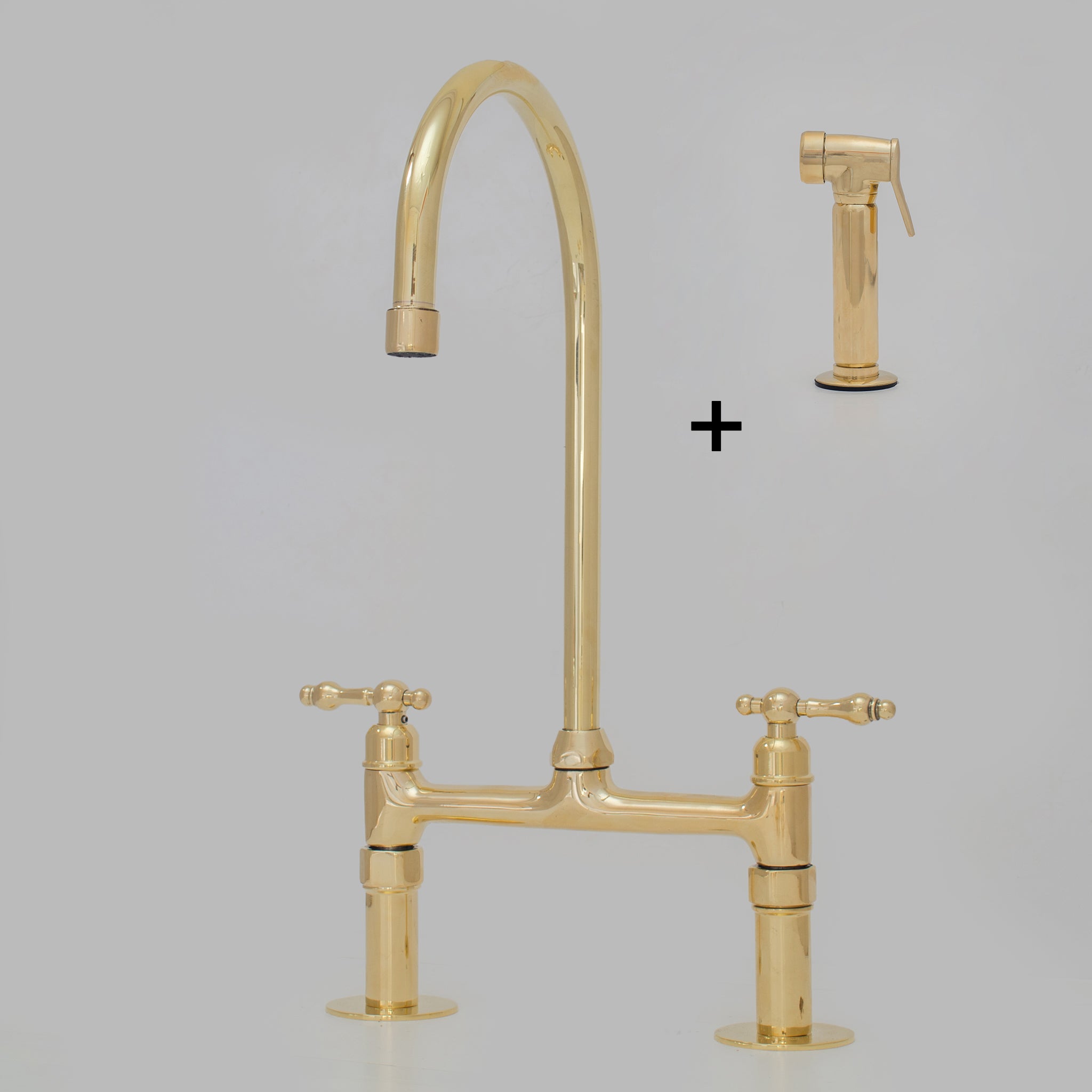 Brass faucet installation setup