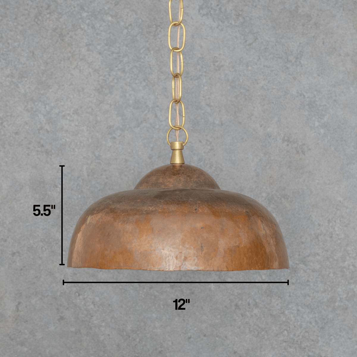Tiered Copper Dome: Solid Hand - Forged Artisan Lighting with Aged Patina Finish - Insideast