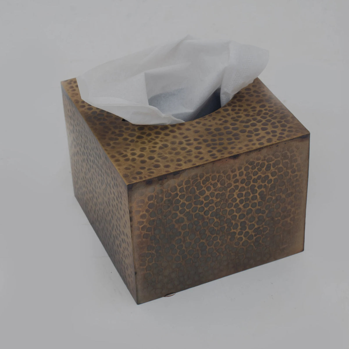 Antique Tissue Box Cover, Brass Tissue Dispenser, Bronze Tissue Cover