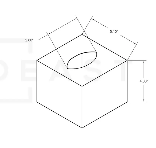Caja para pañuelos de latón martillado antigua