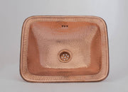 Hammered Copper Sink, Drop-in Brass Bathroom Sink, Antique Copper Sink, Bathroom Aged Copper sink
