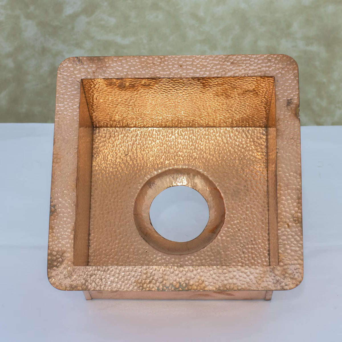 Hammered Copper Undermount Sink, Square Copper Bar Sink, Prep Sink, Island Sink Copper