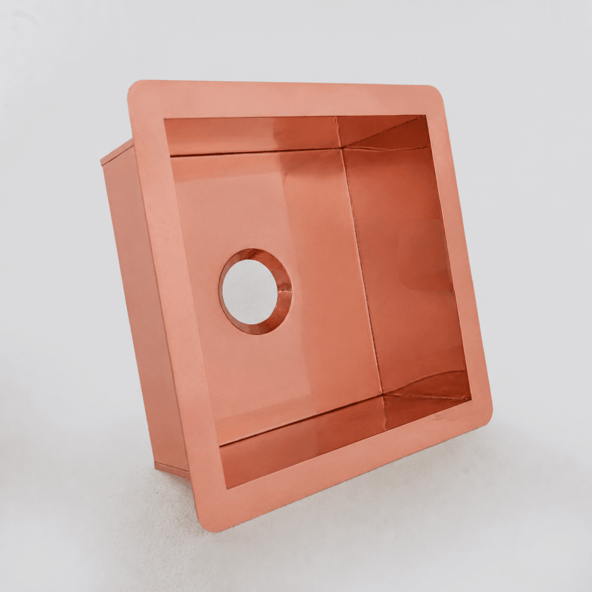 Handcrafted Polished Square Sink — Undermount Basin - Insideast