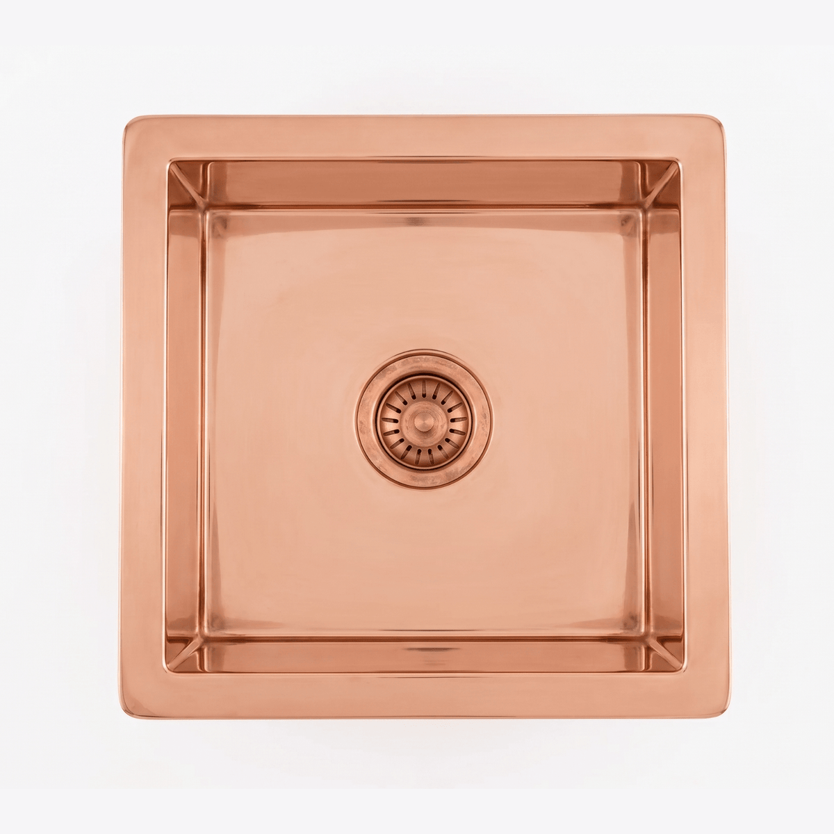 Handcrafted Polished Square Sink — Undermount Basin - Insideast