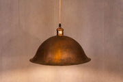 Oxidized Solid Copper Pendant Light, Kitchen Island Hanging Light Fixture