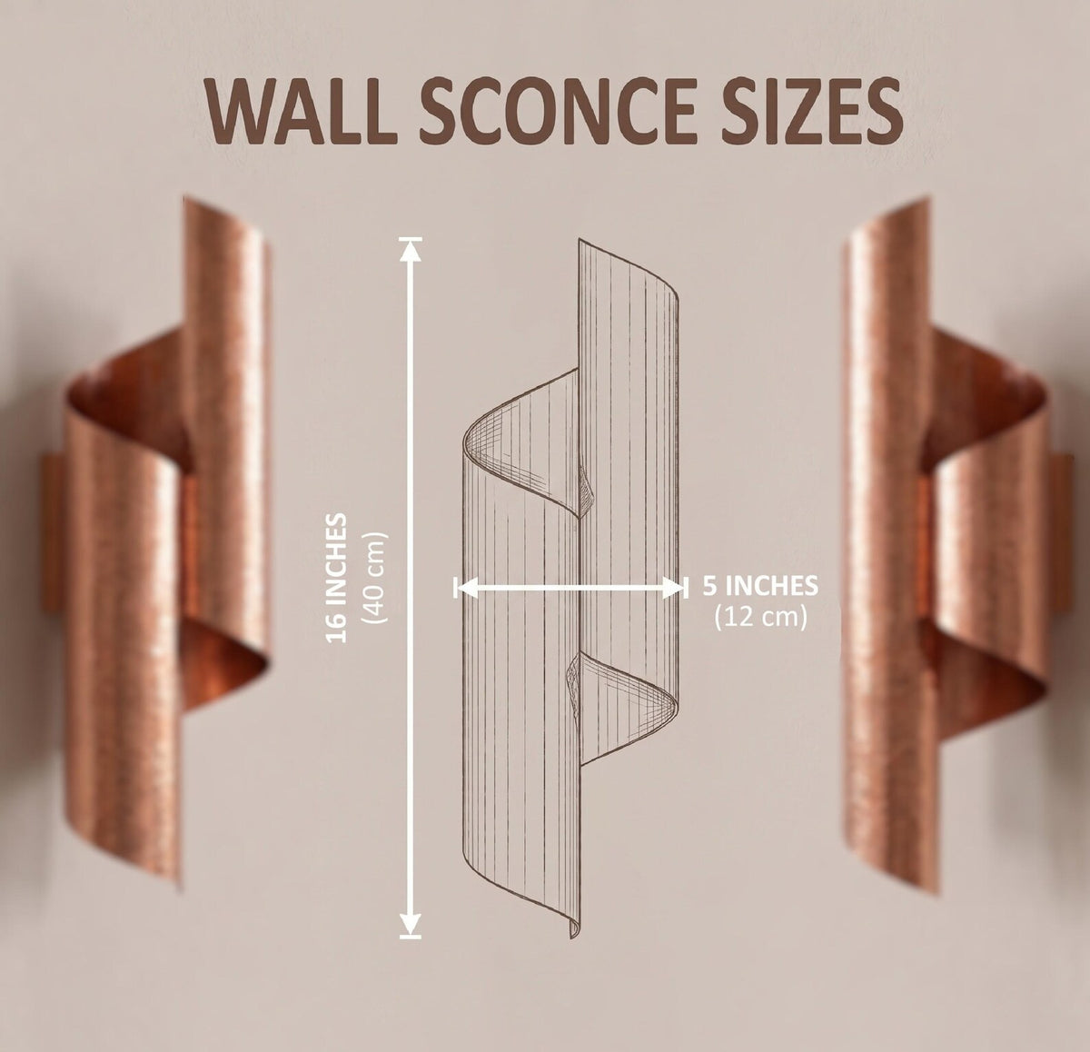 Applique murale en cuivre martelé, Lampe murale minimaliste moderne, Éclairage de couloir et de salle de bain