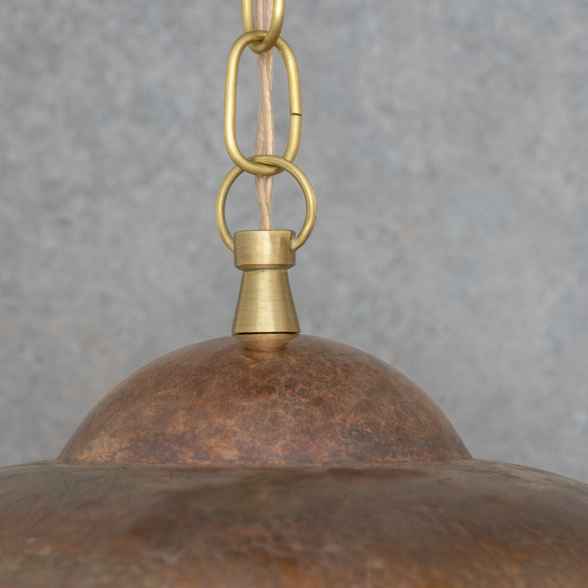 Tiered Copper Dome: Solid Hand - Forged Artisan Lighting with Aged Patina Finish - Insideast
