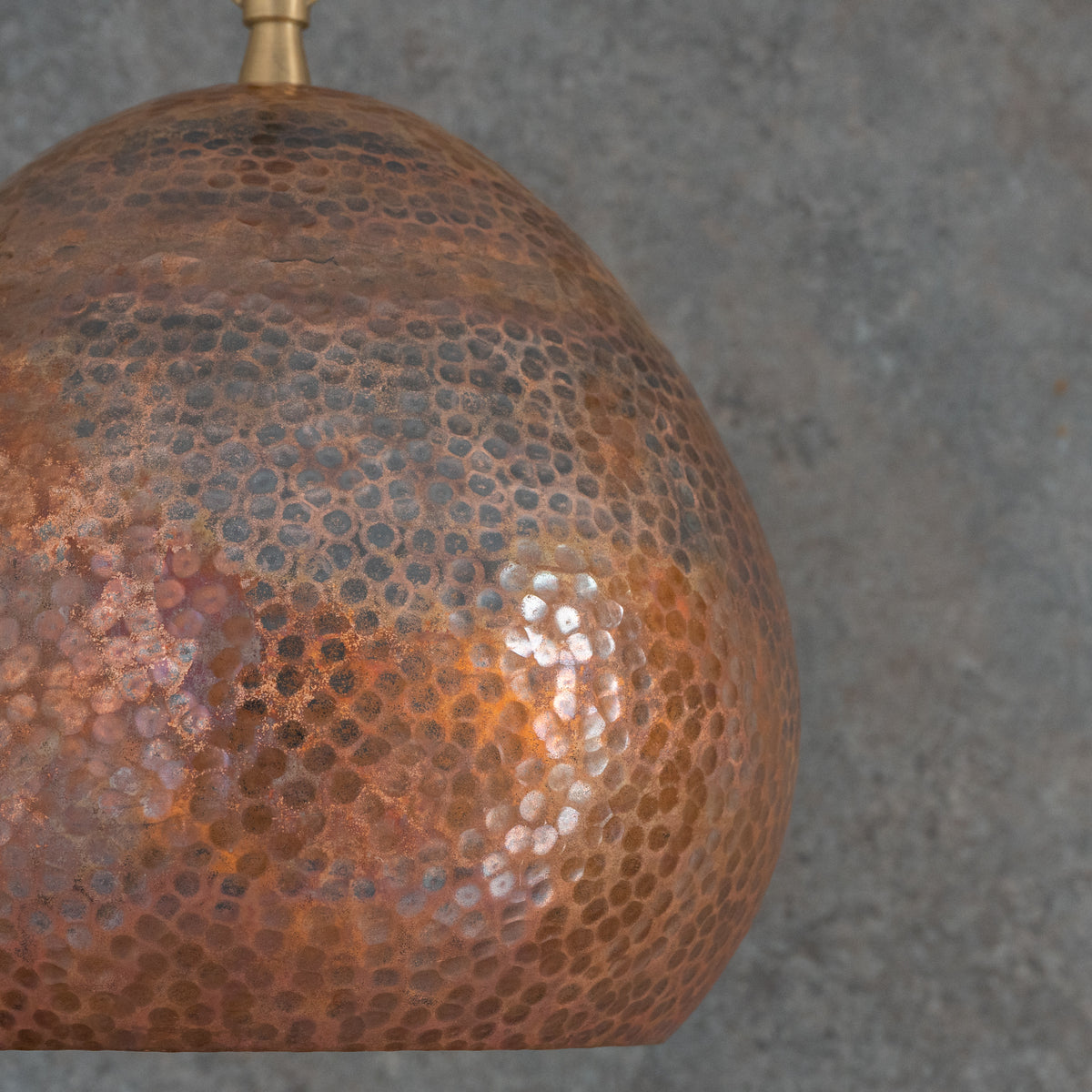 Hand - Hammered Solid Copper Teardrop Pendant Light - Moroccan Brass Fixture for Kitchen Islands & Dining Rooms - Insideast
