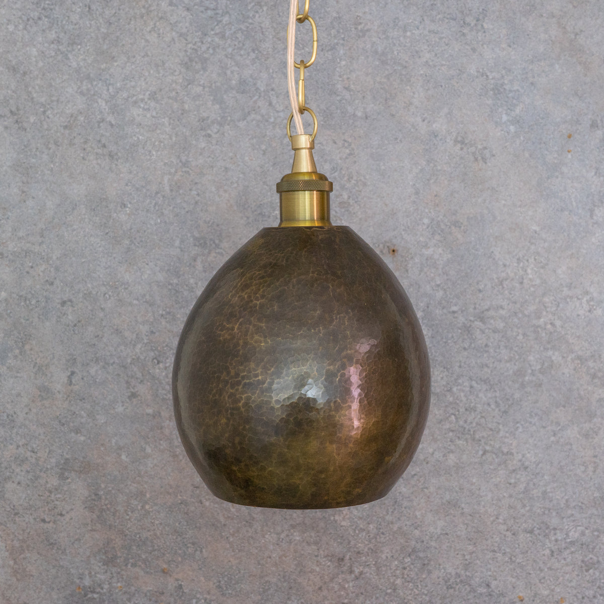 Antique Bronze Egg Pendant Light
