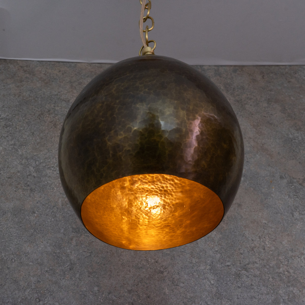 Dark Bronze Teardrop Pendant Light - Hand - Hammered Copper Hanging Lamp for Kitchen & Entryway - Insideast