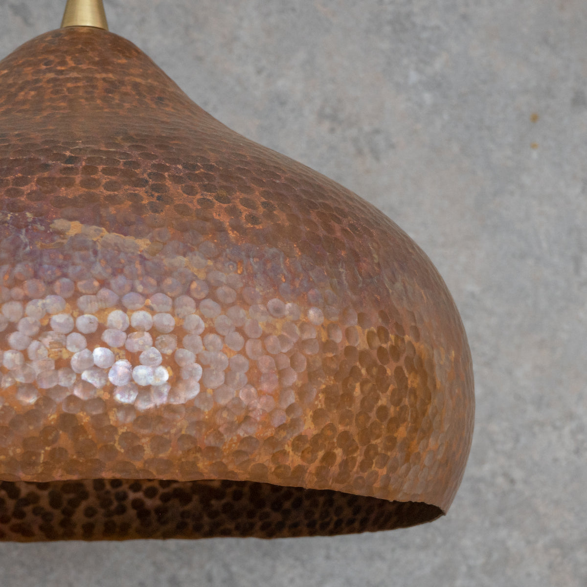 Tiered Copper Dome: Solid Hand - Forged Artisan Lighting with Aged Patina Finish - Insideast