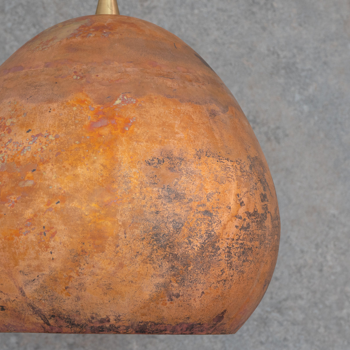 Oxidized Copper Teardrop Pendant | Handcrafted Moroccan Lamp - Insideast