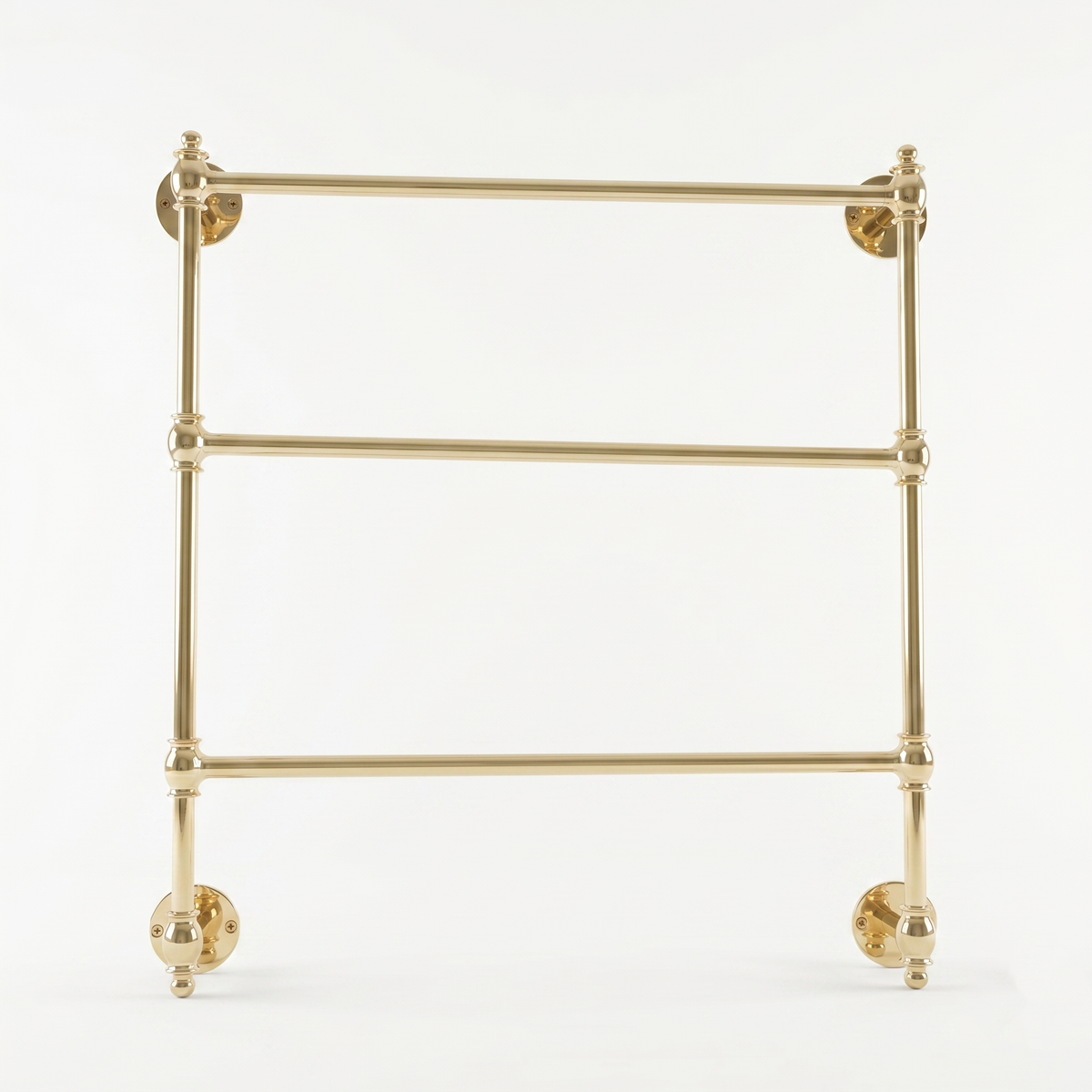 Porte-serviettes traditionnel en laiton poli | Support mural de luxe pour serviettes