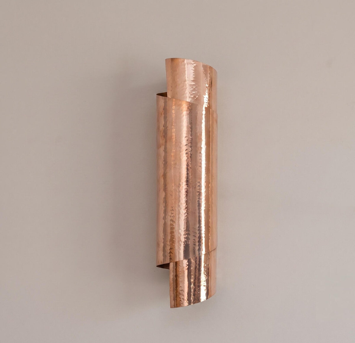 Hammered Copper Wall Sconce, Minimalist Lighting Fixture, Rustic Copper Light