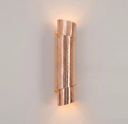 Applique murale en cuivre martelé, luminaire minimaliste, lampe rustique en cuivre