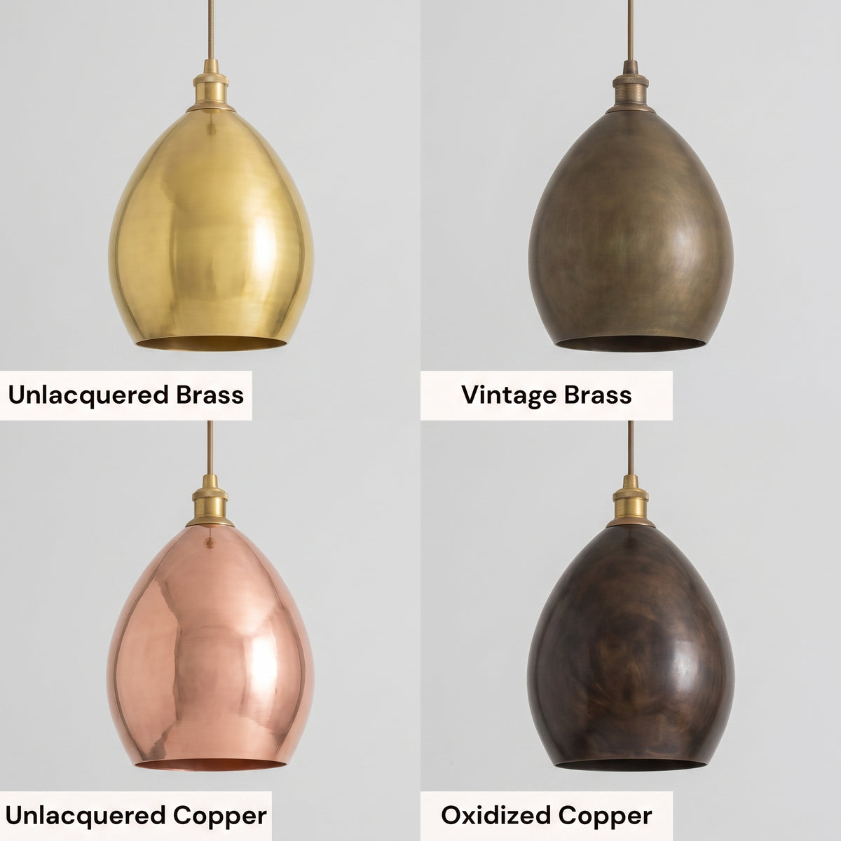 Smooth Oil Rubbed Brass Cone Pendant Light, Kitchen Island Ceiling Lamp