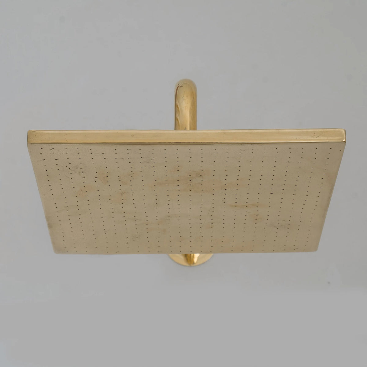 Unlacquered Brass Shower Head, Square Rain Showerhead, Outdoor Indoor Shower