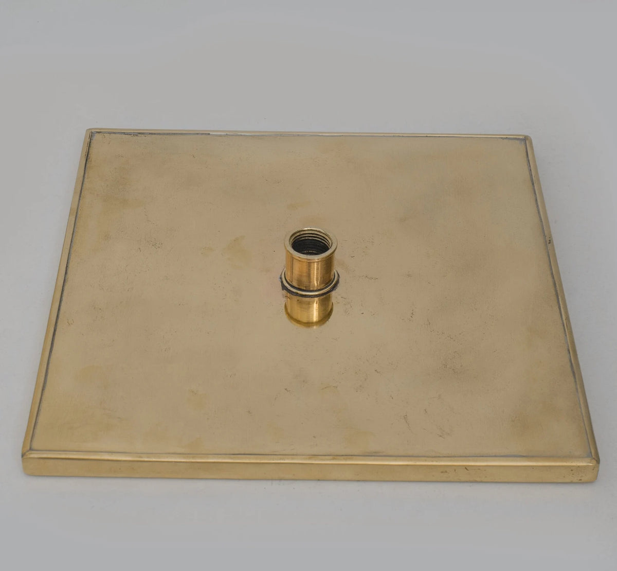 Pommeau de douche en laiton non laqué, Pommeau de douche pluie carré, Douche extérieure intérieure