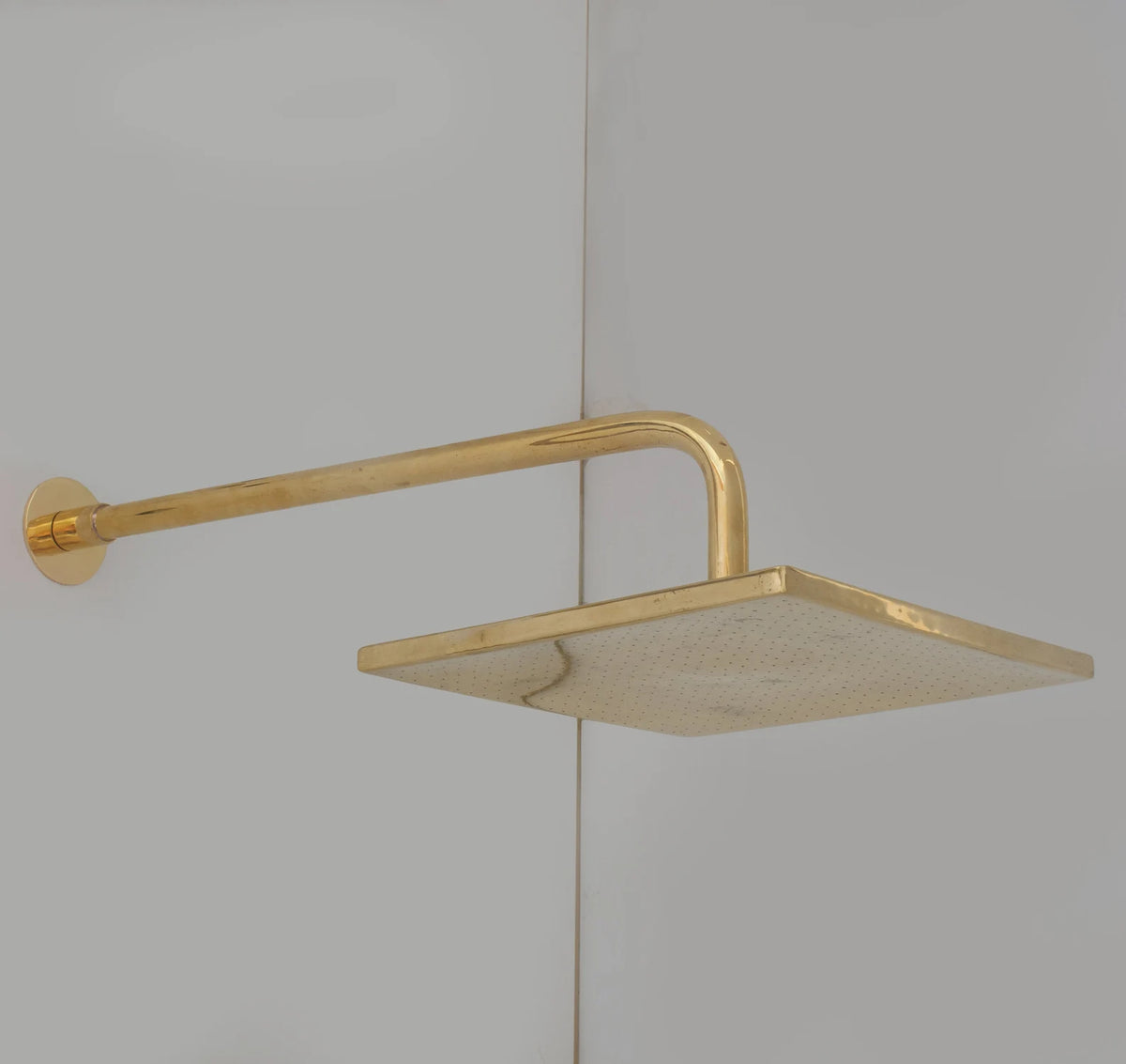 Pommeau de douche en laiton non laqué, Pommeau de douche pluie carré, Douche extérieure intérieure