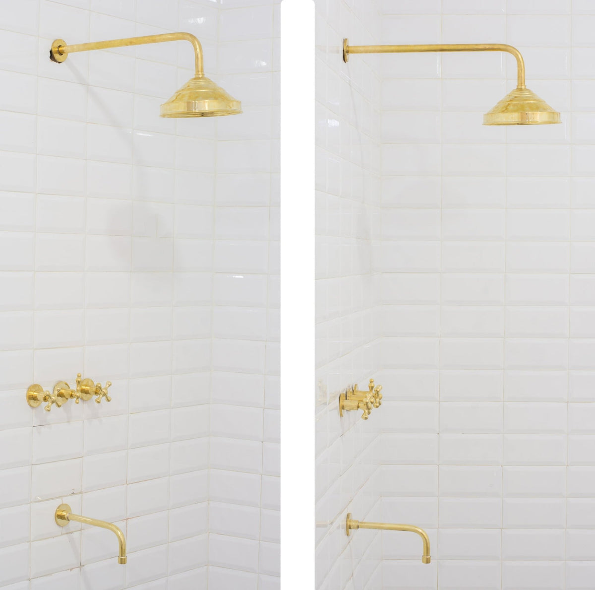 Antique Brass Shower Fixtures – Brass Shower Set - Insideast