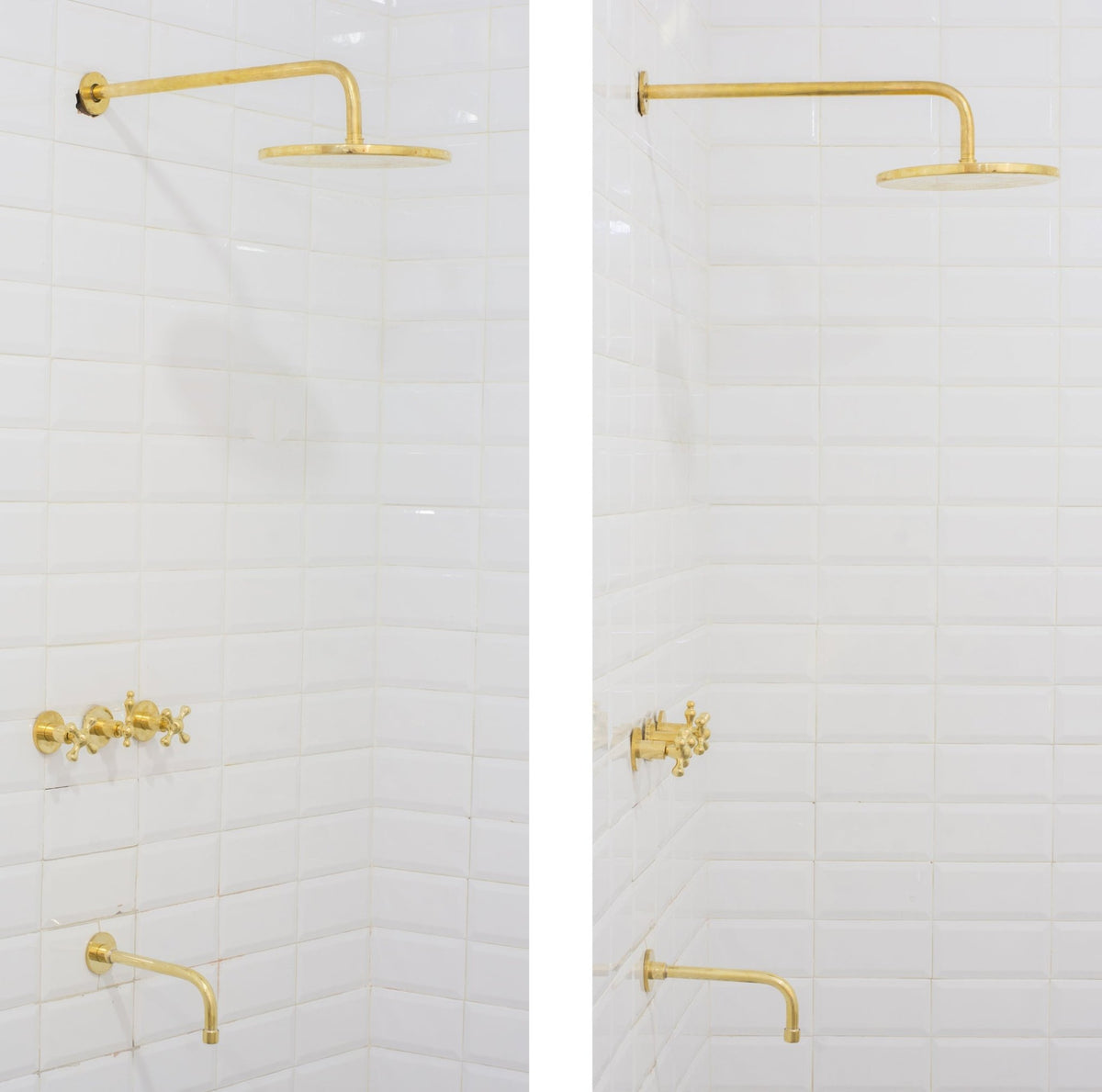 Antique Brass Shower Fixtures – Brass Shower Set - Insideast