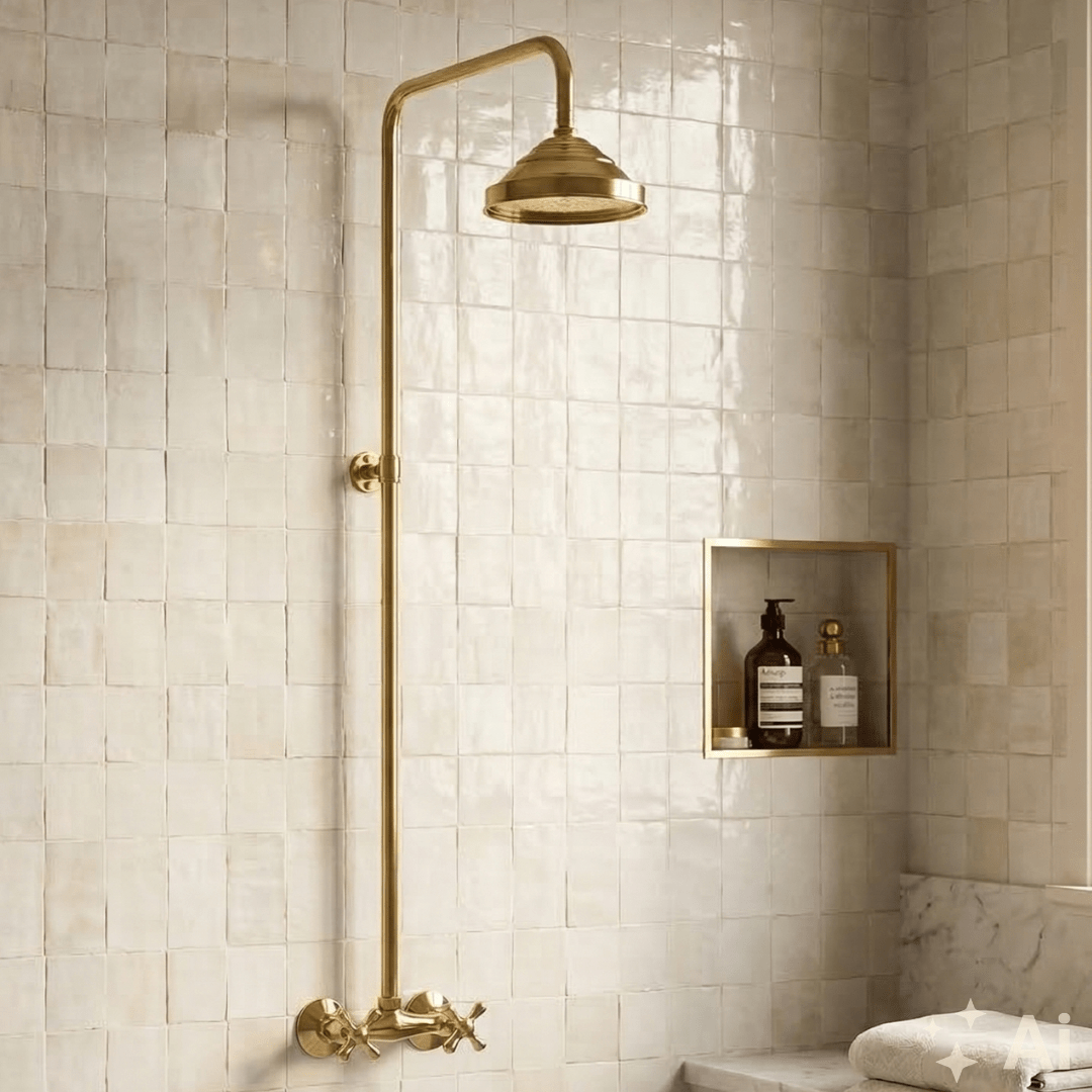 Antique Brass Shower Fixtures