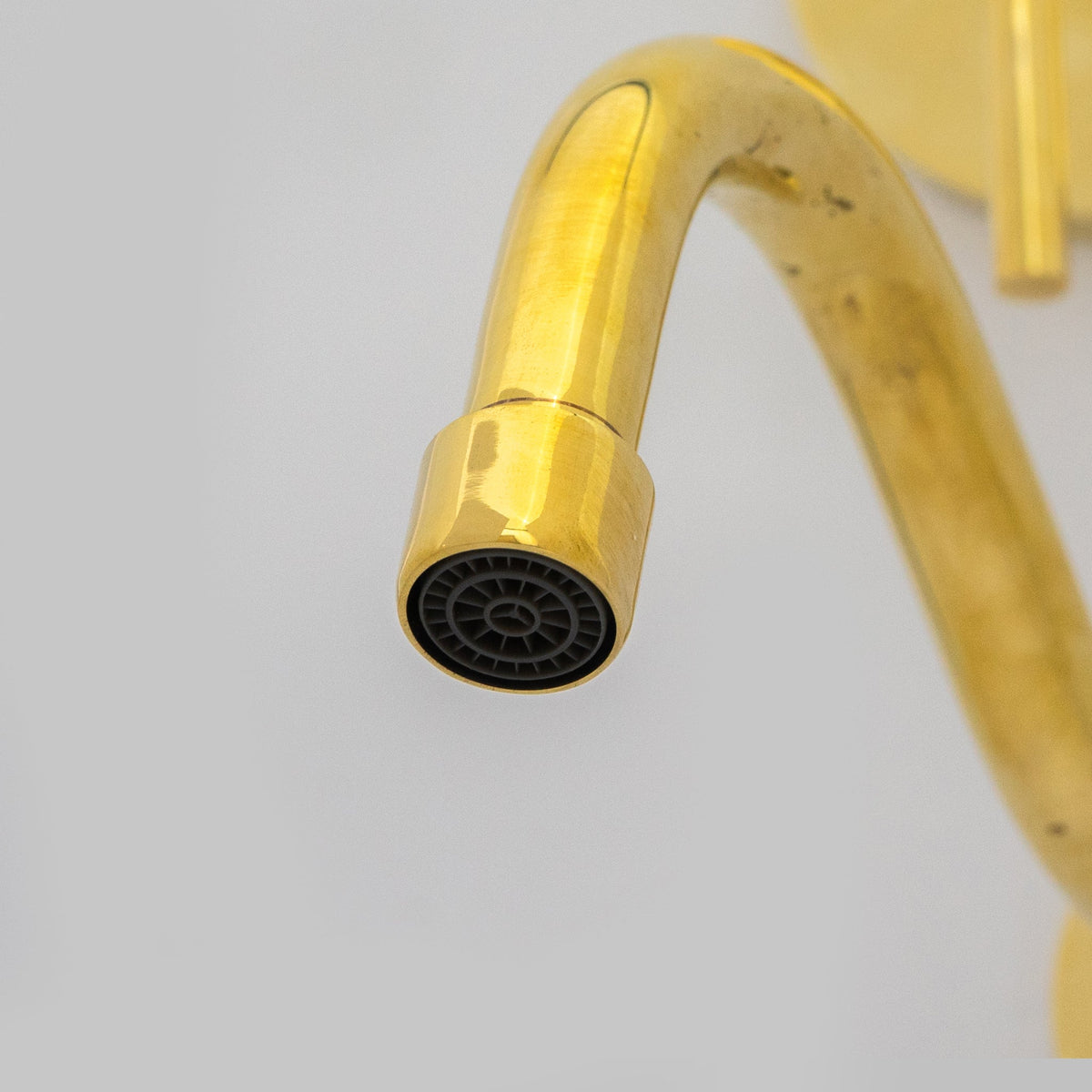 Antique Brass Tub Filler, Wall Mount Solid Brass Tub Faucet - Insideast