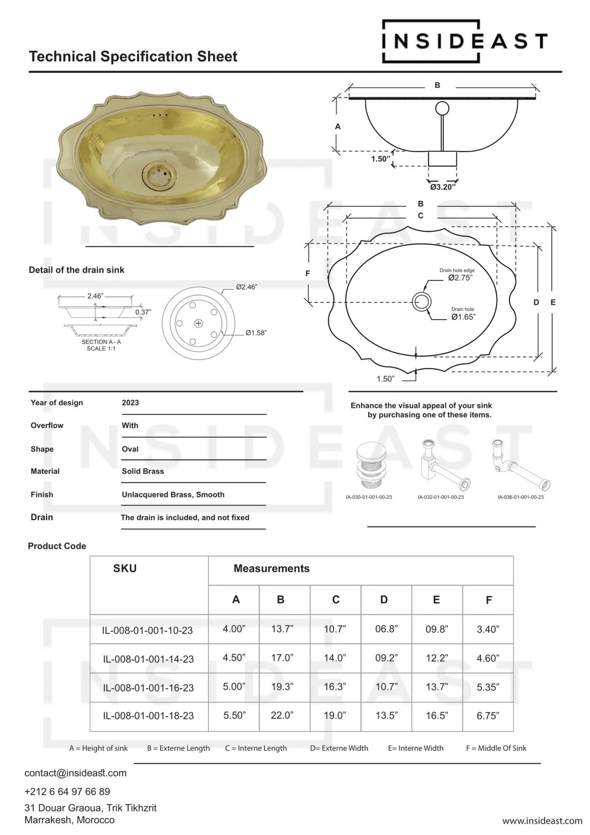 Antique Solid Brass Sink, Unlacquered Exposed Oval Bathroom Sink, Bathroom Vessel sink - Insideast