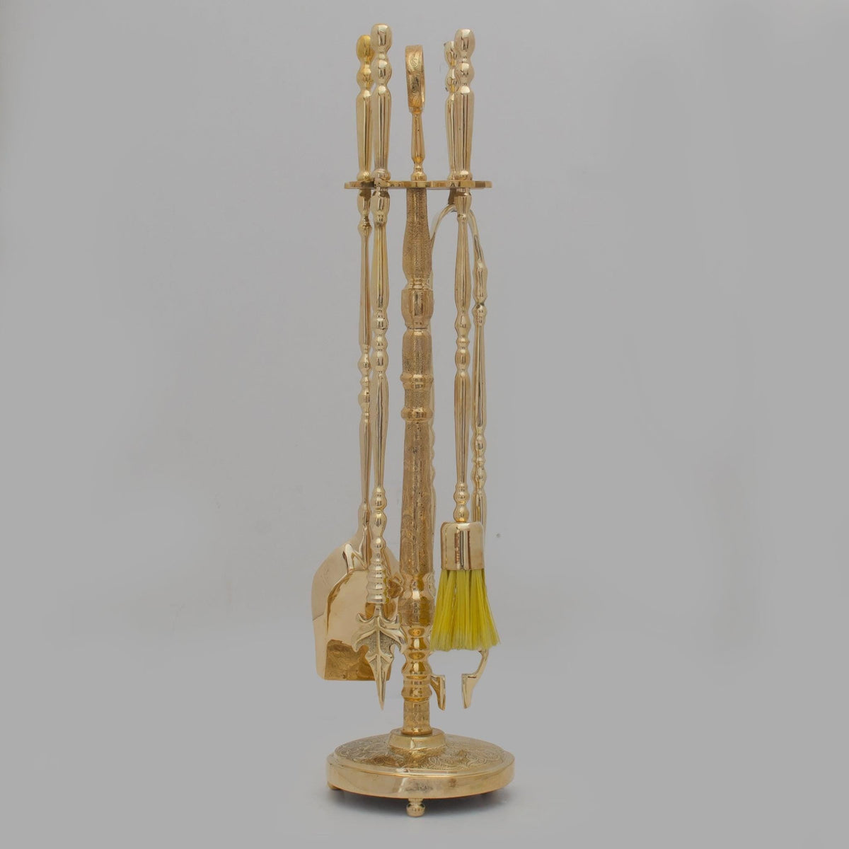 Antique Unlacquered Brass Fireplace Tool - Insideast