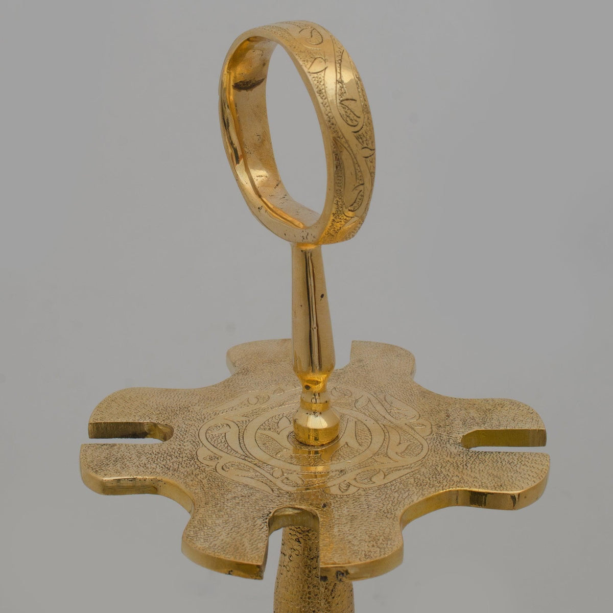 Antique Unlacquered Brass Fireplace Tool - Insideast
