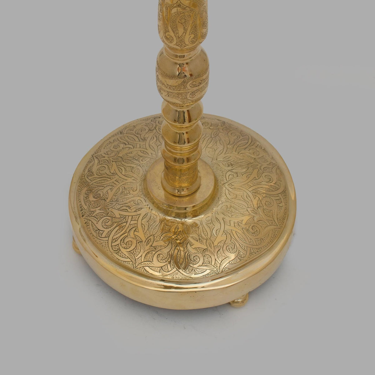 Antique Unlacquered Brass Fireplace Tool - Insideast