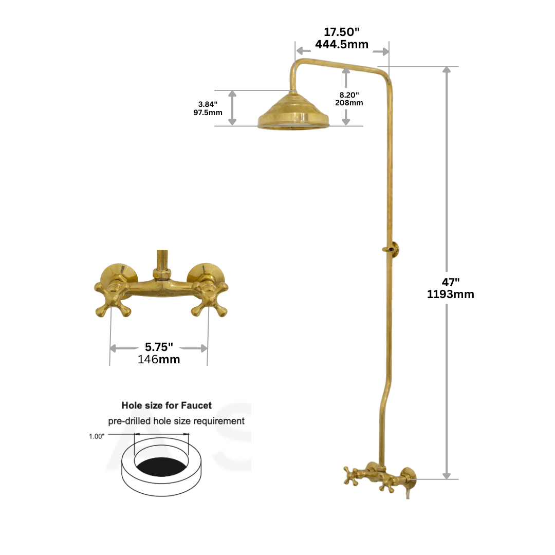 Brass Shower – Brass Shower Fixtures - Insideast