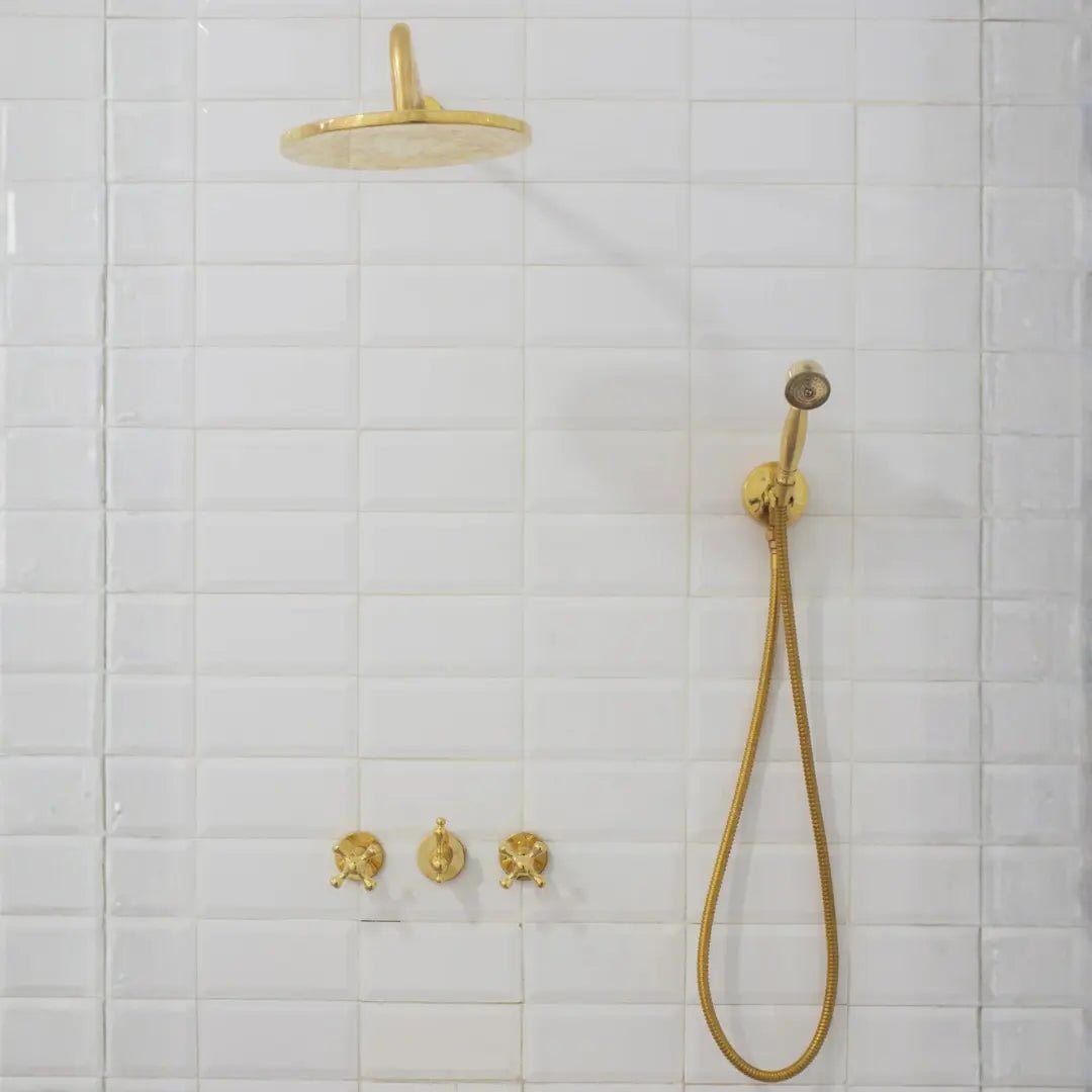 Brass Shower Fixtures – Dual Shower Head - Insideast
