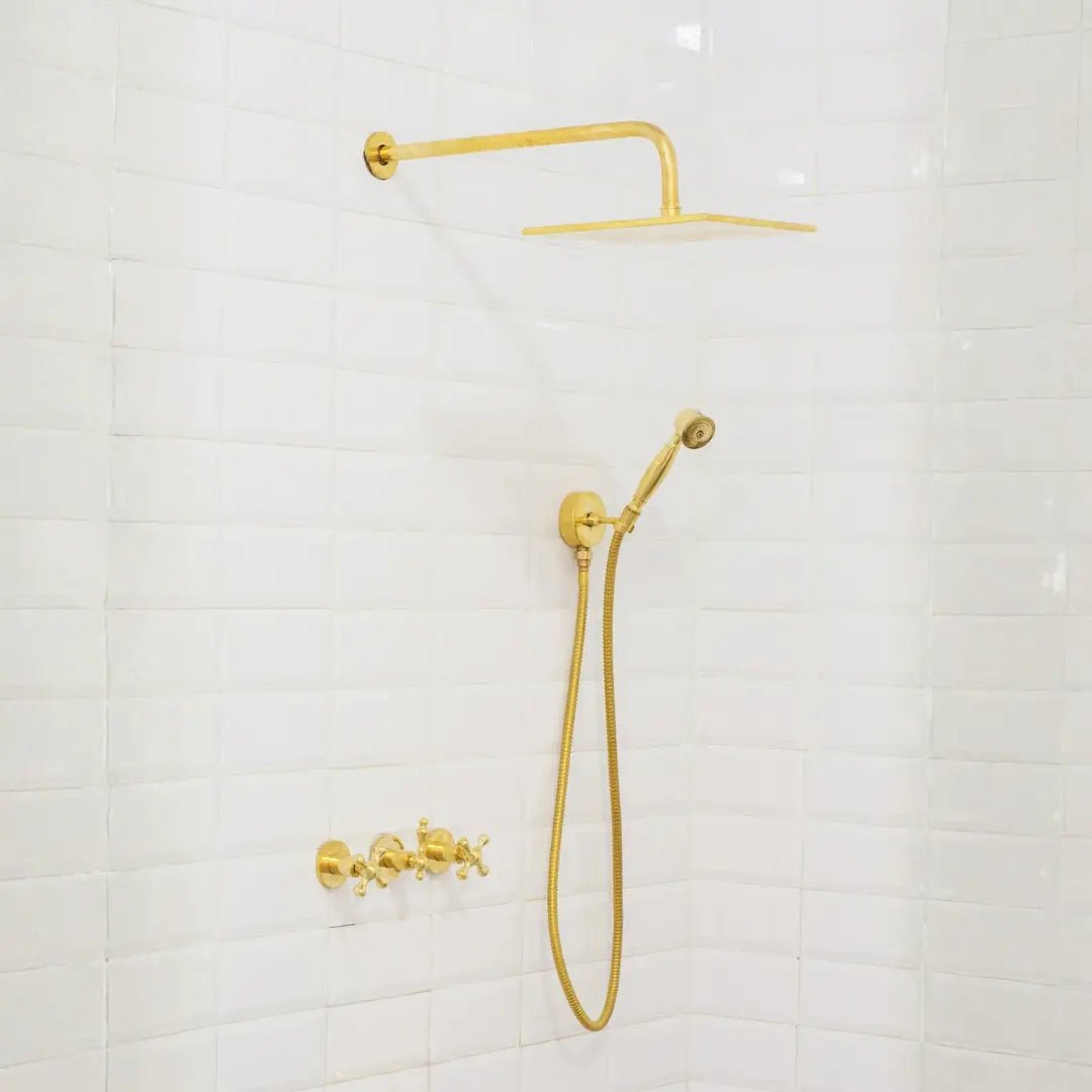 Brass Shower Fixtures – Dual Shower Head - Insideast