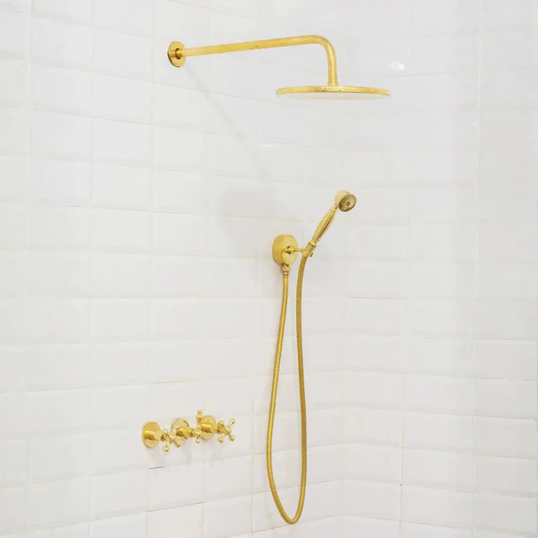 Brass Shower Fixtures – Dual Shower Head - Insideast