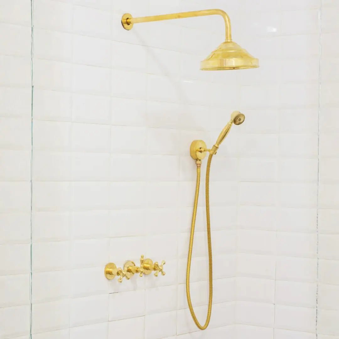 Brass Shower Fixtures – Dual Shower Head - Insideast