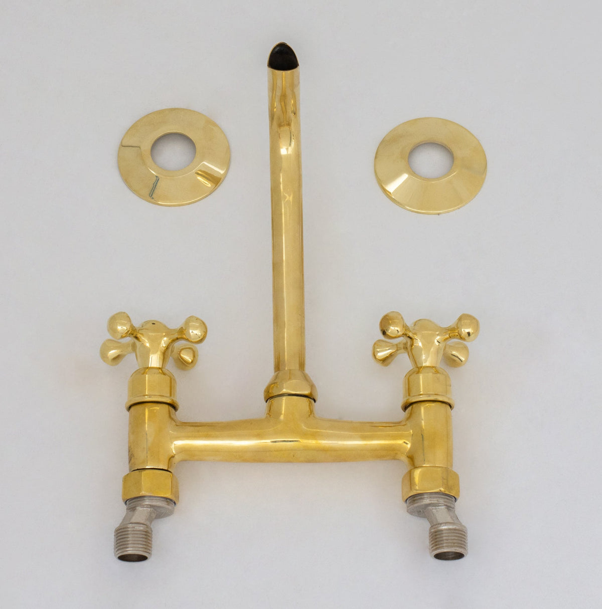 Brass Wall Mount Faucet – Antique Brass Bathroom Faucet - Insideast