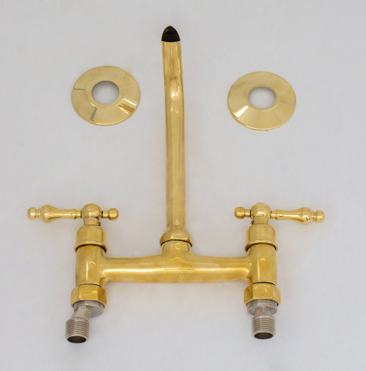 Brass Wall Mount Faucet – Antique Brass Bathroom Faucet - Insideast