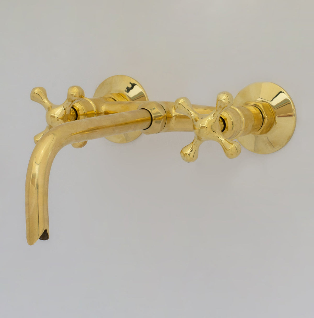 Brass Wall Mount Faucet – Antique Brass Bathroom Faucet - Insideast
