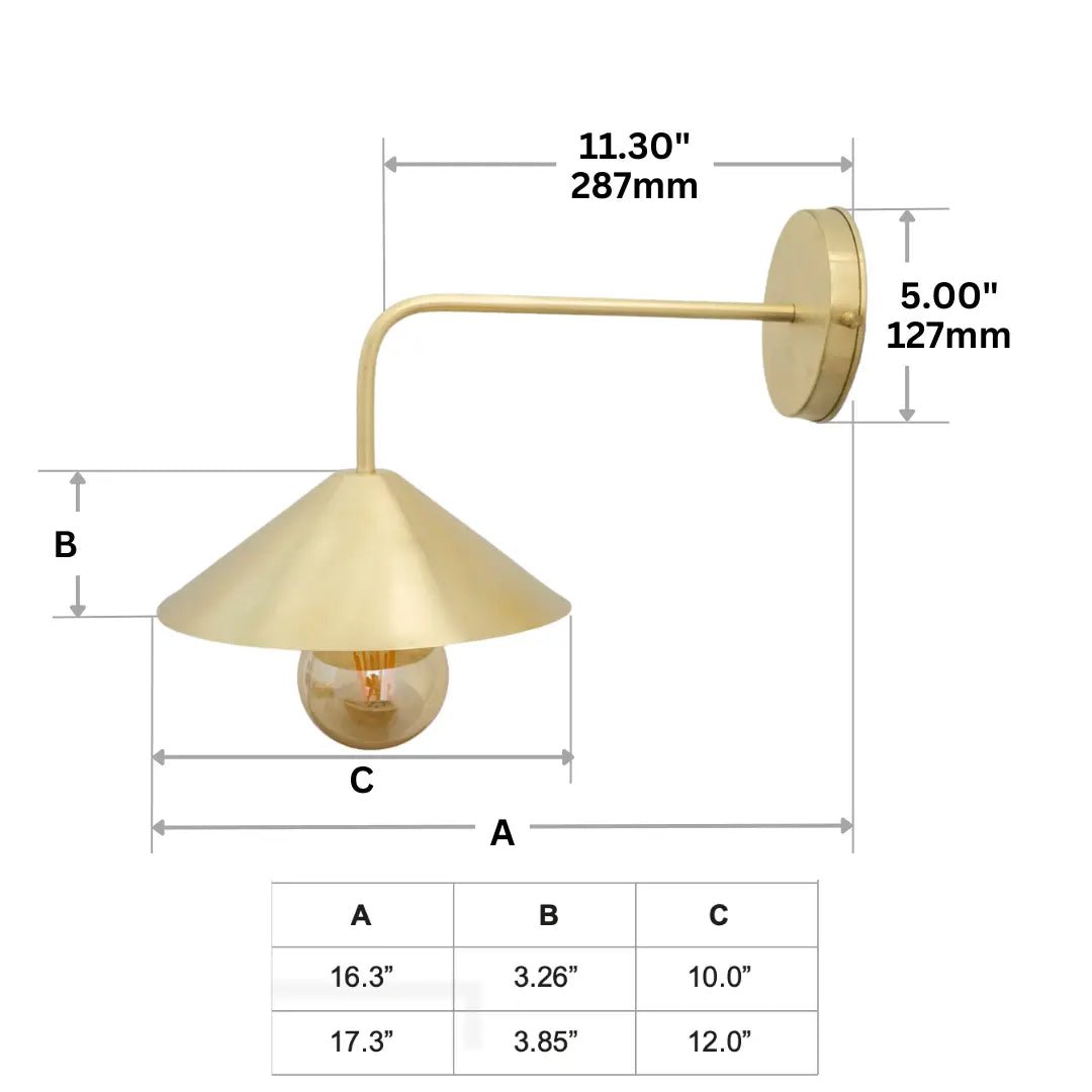 Brushed Brass Wall - Mounted Lamp, Entryway Wall Sconce Light - Insideast