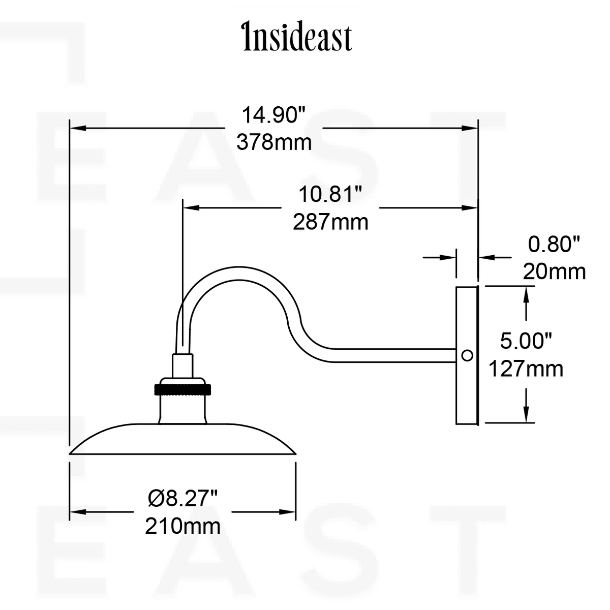 Brushed Brass Wall Sconce Light, Solid Brass Wall Lamp, Wall Lighting Fixture - Insideast