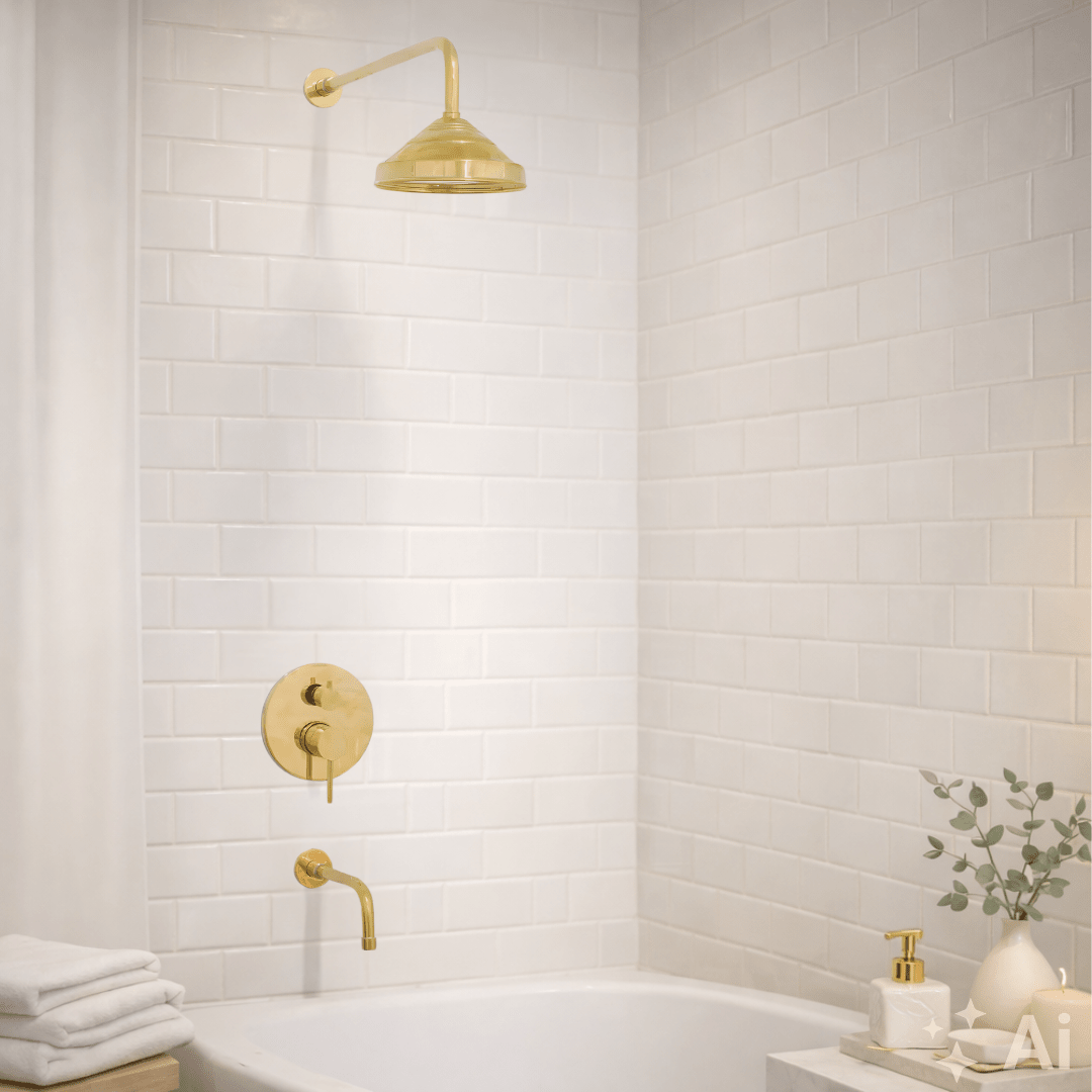 Built-in 2 outlet Brass Shower System