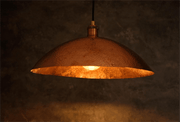 Copper Light Fixture, Hammered Solid Copper Dome Pendant Light, Ceiling Light - Insideast