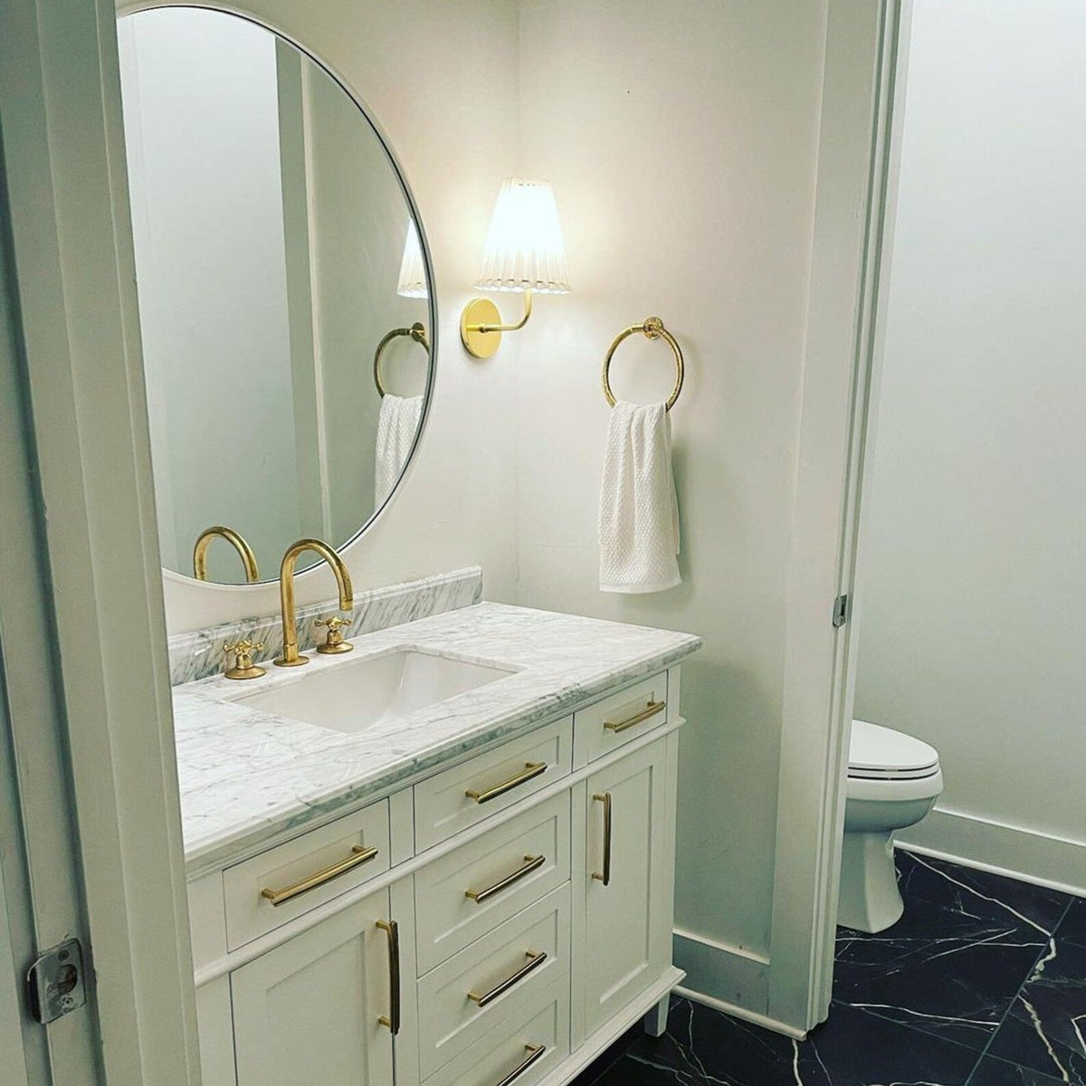Deck Mounted Unlacquered Brass Faucet, Vanity Sink Faucet, Antique Brass Bathroom Faucet - Insideast