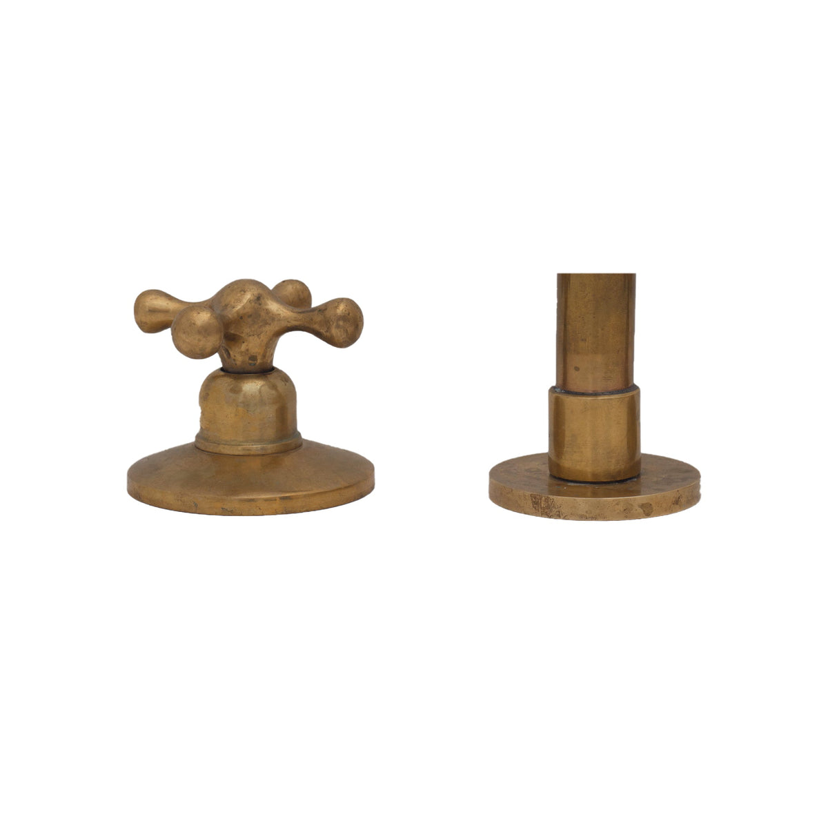 Deck Mounted Unlacquered Brass Faucet, Vanity Sink Faucet, Antique Brass Bathroom Faucet - Insideast