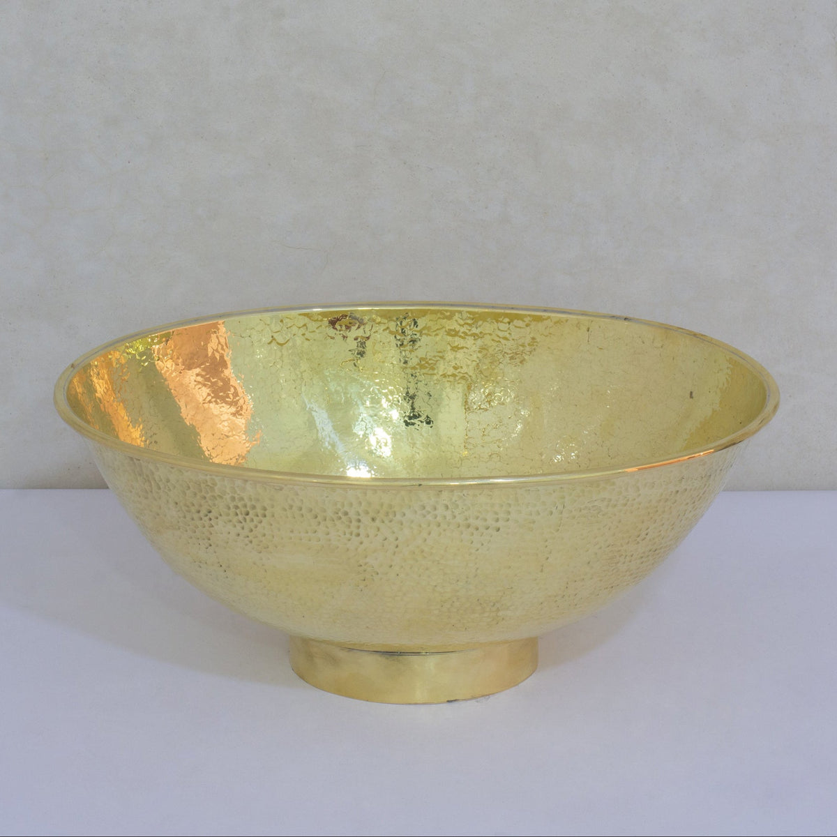 Hammered Brass Oval Vessel Sink | Handmade Bathroom Washbasin - Insideast
