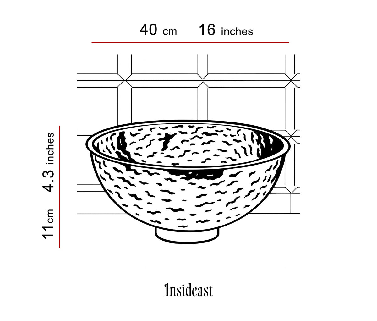 Hammered German Silver Bowl Vessel Sink – Handcrafted Bathroom Vanity Sink - Insideast