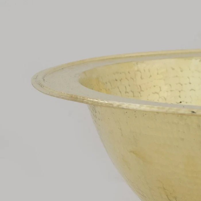 Hammered Oval Brass Sink, Drop - in Brass Bathroom Sink, Antique Brass Sink - Insideast