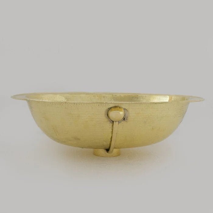 Hammered Oval Brass Sink, Drop - in Brass Bathroom Sink, Antique Brass Sink - Insideast