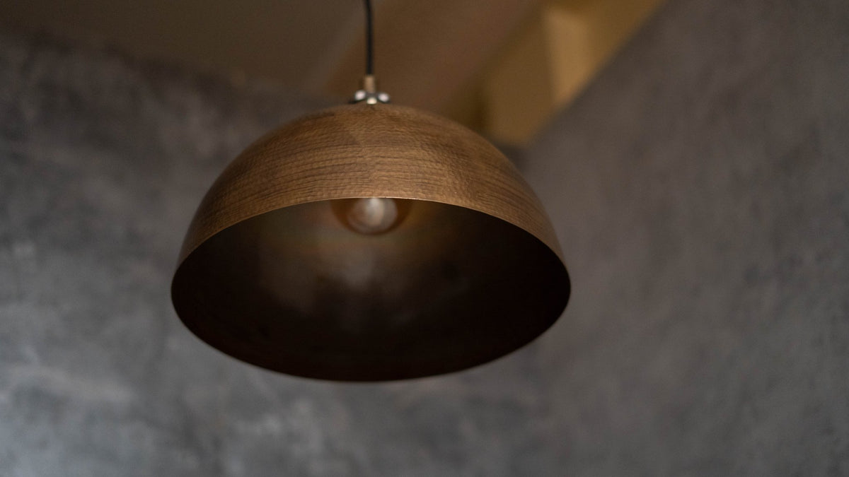 Hammered Pendant Light, Antique Brass Dome Ceiling Light, Kitchen Island Hanging Light Fixture - Insideast